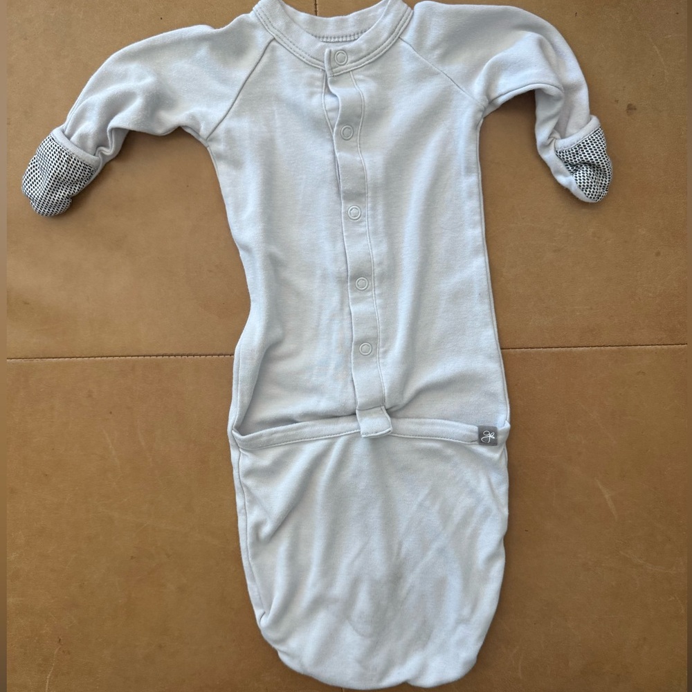 Goumi Organic Cotton Viscose Bamboo Blend Gown 0-3M